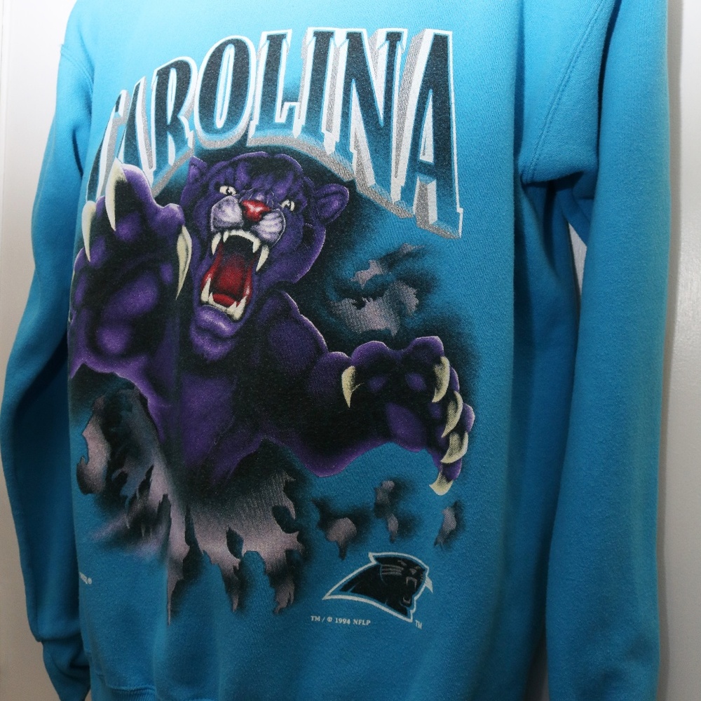 1994 Vintage Nutmeg "CAROLINA PANTHERS" Sweatshirt - Picture 2 of 6